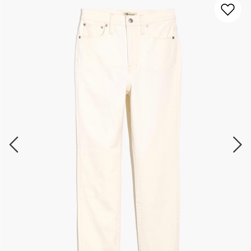 Madewell Perfect Vintage Jeans in Tile White. Like new, barely worn. Size 25.